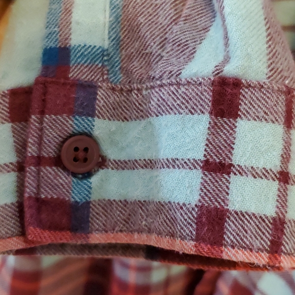 Ladies Columbia 100% Cotton Flannel Plaid Shirt Med 36-38 - Picture 5 of 11